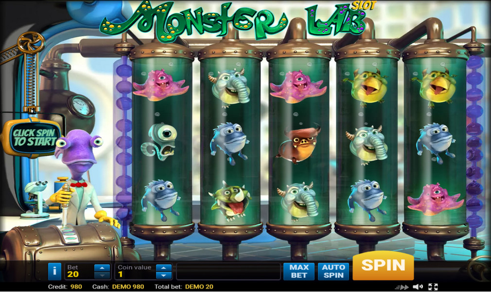 Играйте бесплатно в автоматы «Monster Lab» в казино Адмирал